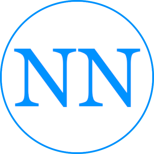 Initials NN in Blue with a blue circular background
